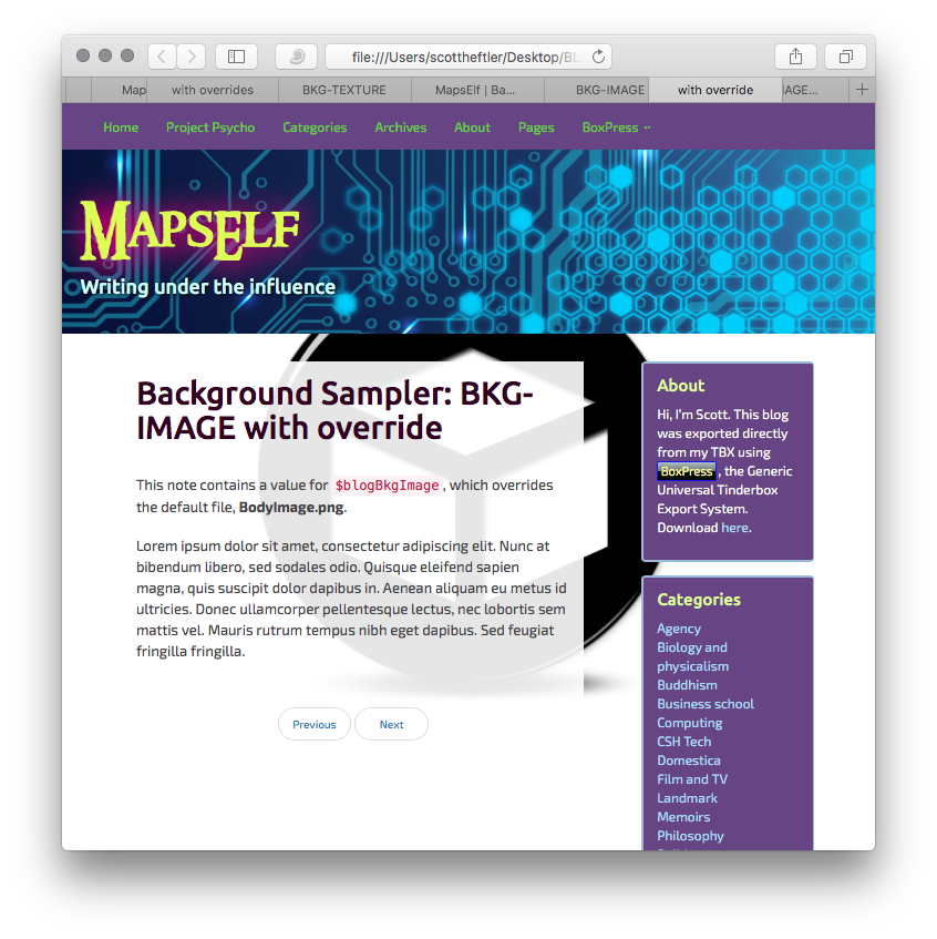 Export using BKG-IMAGE. But now the Theme Folder default image (BodyImage.png) is overridden by the local setting. Export using BKG-IMAGE. But now the Theme Folder default image (BodyImage.png) is overridden by the local setting.