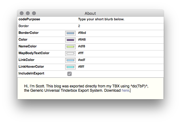 You can use Tinderbox dragged text-to-note links inside your blurb. You can use Tinderbox dragged text-to-note links inside your blurb.