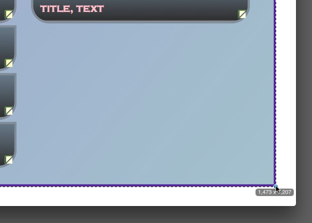 Drag from upper left tip to lower right. Drag from upper left tip to lower right.