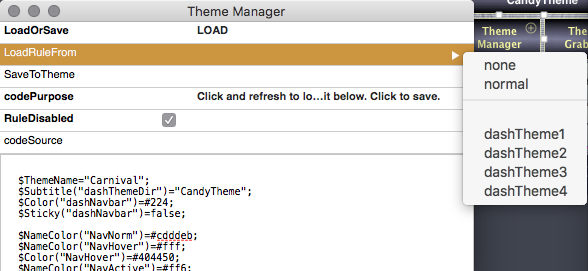 Selecting the theme to load—in this case the third one, the Hobbit theme. Selecting the theme to load—in this case the third one, the Hobbit theme.