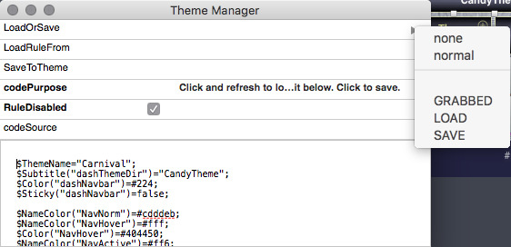 Selecting the LOAD option. Selecting the LOAD option.