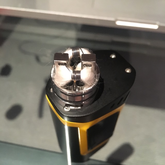 3 mm coils, wicks tucked. Much better! 3 mm coils, wicks tucked. Much better!